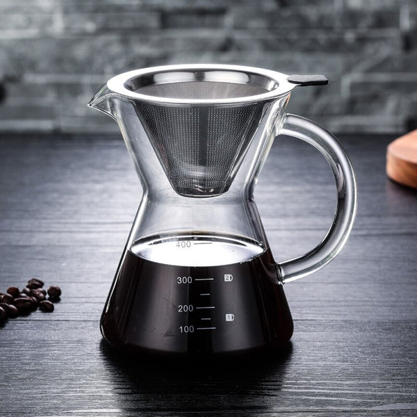 Classic Glass Single Cup Pour Over Coffee Maker